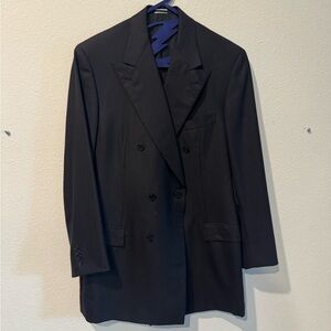 Brioni Men's Nomentano Super 150s Striped Blazer 44R Surgical Cuff Made in Italy